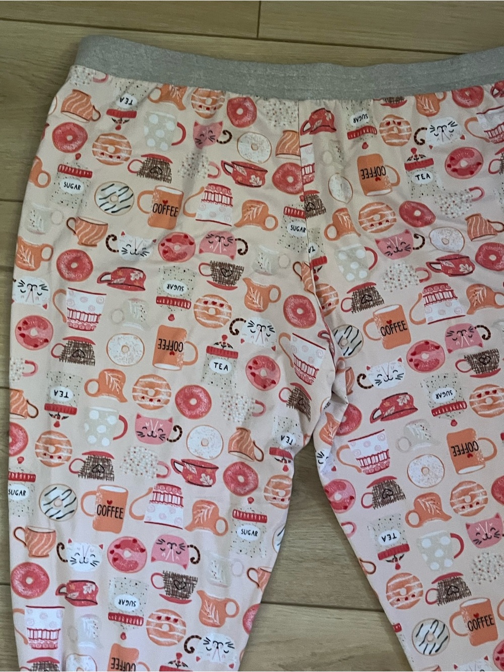 Cuddl Duds Cats, Coffee Donuts Long Sleeve Pajama Set - Picture 10 of 11